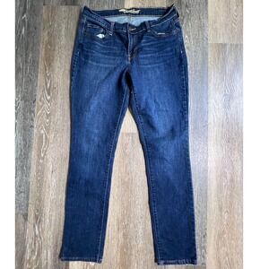 Old Navy Sweetheart Jeans Womens 8 Regular Blue Dark Wash Straight Leg Stretch